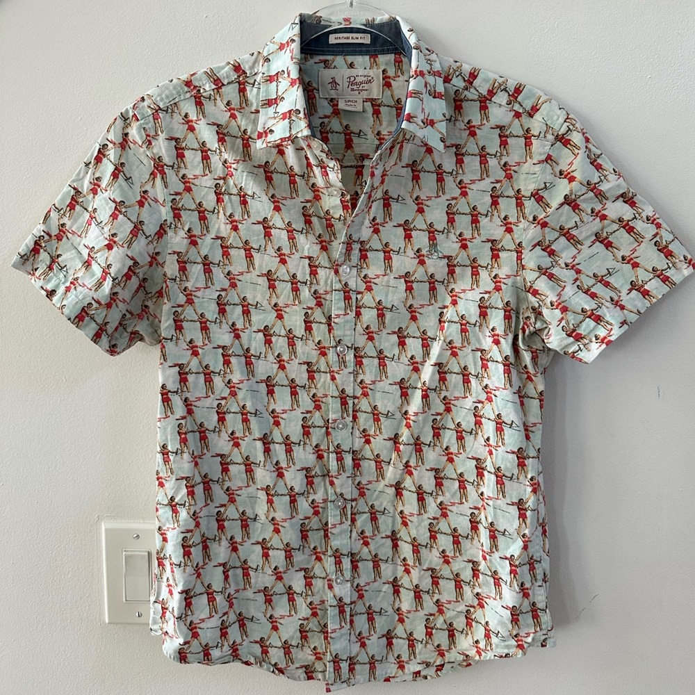 Waterskiing Girls Pattern Button-down Shirt